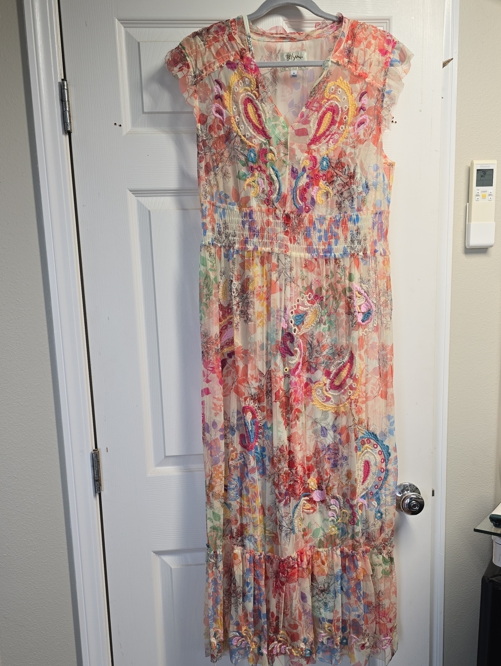 Johnny Was Multicolor Paisley & Floral Embroidered Maxi Dress